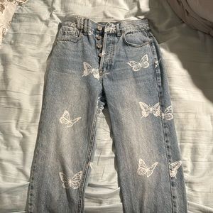 Pacsun butterfly jeans size 0